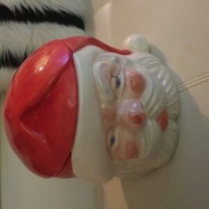 Vintage ceramic Santa Cookie Jar